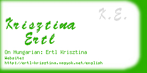 krisztina ertl business card